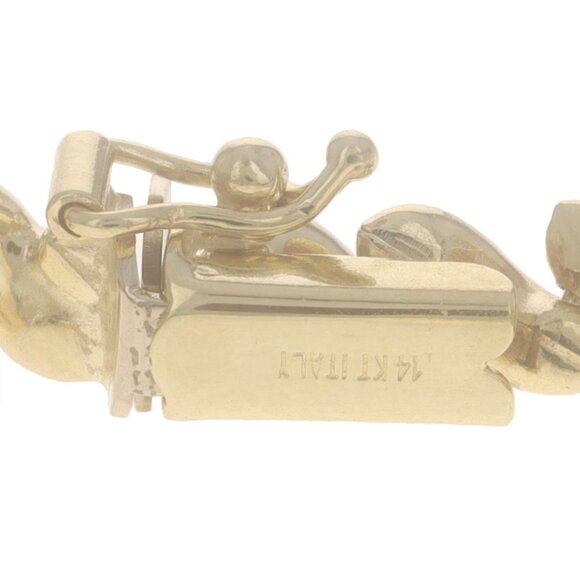 Yellow Gold San Marco Chain Bracelet 7" 14k - Picture 6 of 6